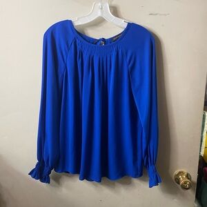 Banana Republic long sleeve, sheer , scoop neck blouse